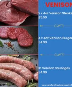 2 x 4oz Venison Steaks